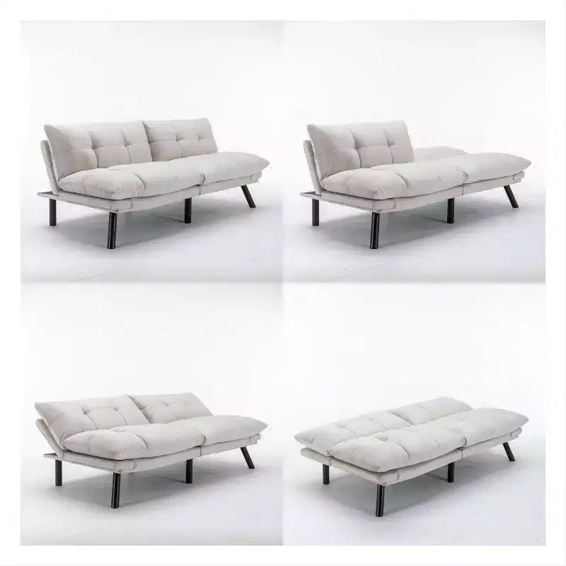 Divano letto moderno pieghevole convertibile Dovelina Leatehr Feeling - Verde