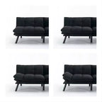 Divano letto moderno pieghevole convertibile Dovelina Leatehr Feeling - Verde