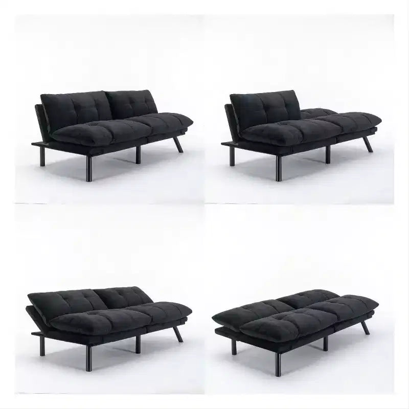 Divano letto moderno pieghevole convertibile Dovelina Leatehr Feeling - Verde