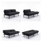 Divano letto moderno pieghevole convertibile Dovelina Leatehr Feeling - Verde