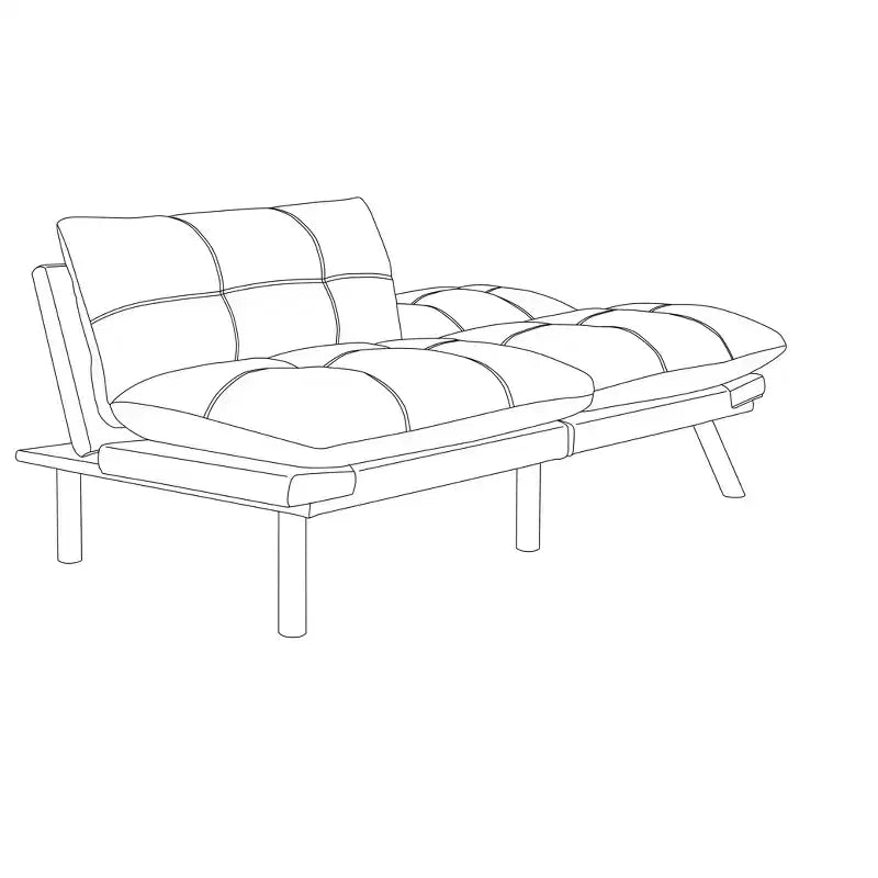 Divano letto moderno pieghevole convertibile Dovelina Leatehr Feeling - Verde