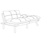 Divano letto moderno pieghevole convertibile Dovelina Leatehr Feeling - Verde
