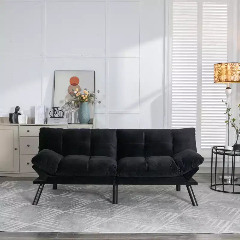 Divano letto moderno pieghevole convertibile Dovelina Leatehr Feeling - Verde