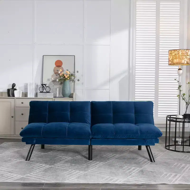 Divano letto moderno pieghevole convertibile Dovelina Leatehr Feeling - Verde