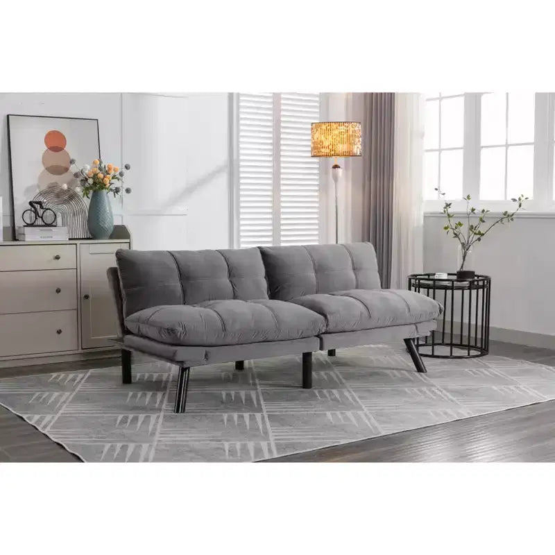 Divano letto moderno pieghevole convertibile Dovelina Leatehr Feeling - Verde