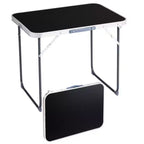 Karl Home 2.3Ft. Brown Rectangular Patio Folding Table Aluminum