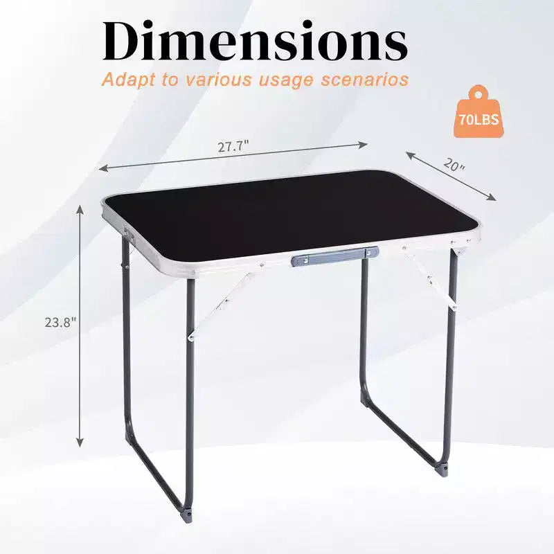 Karl Home 70cm Marrone Tavolo Pieghevole Rettangolare da Esterno in Alluminio