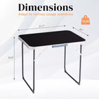 Karl Home 70cm Marrone Tavolo Pieghevole Rettangolare da Esterno in Alluminio