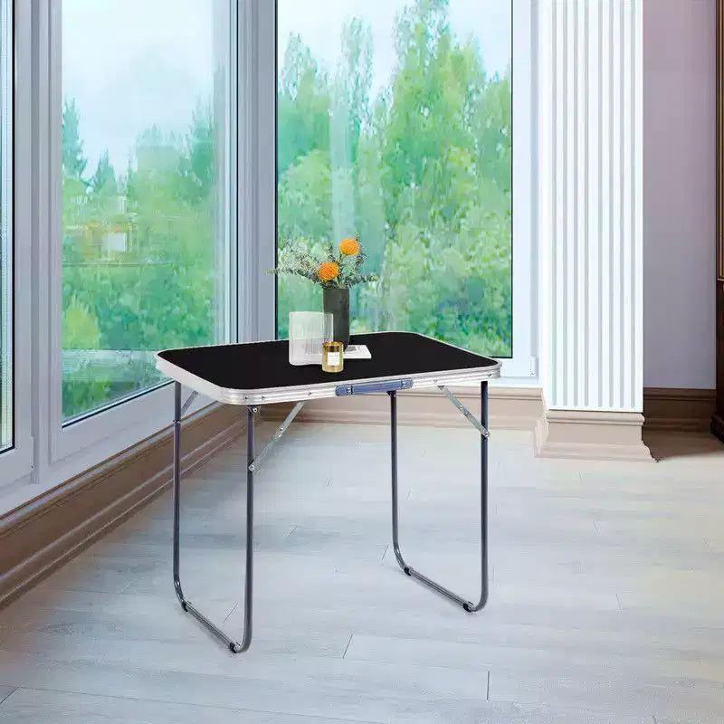 Karl Home 70cm Marrone Tavolo Pieghevole Rettangolare da Esterno in Alluminio