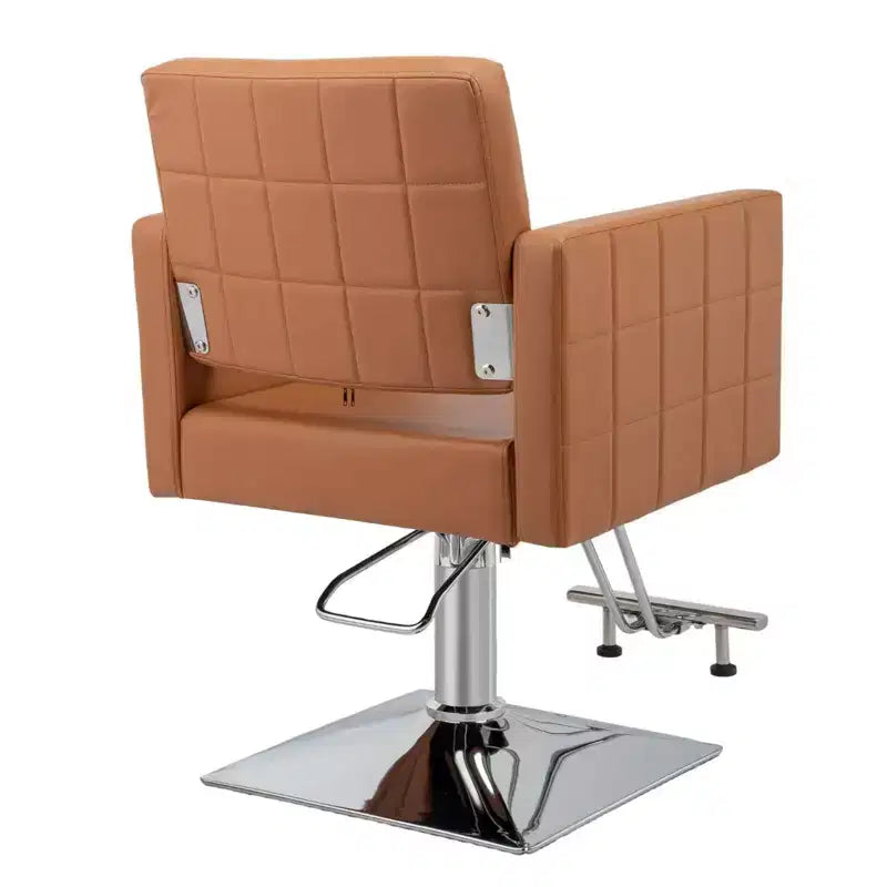Sedia da Salone per Parrucchiere Karl Home Nera Resistente Idraulica con Seduta Larga