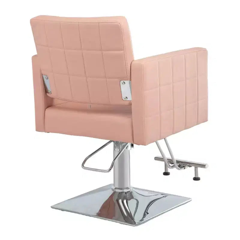 Sedia da Salone per Parrucchiere Karl Home Nera Resistente Idraulica con Seduta Larga