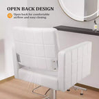 Sedia da Salone per Parrucchiere Karl Home Nera Resistente Idraulica con Seduta Larga