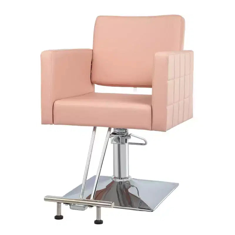 Sedia da Salone per Parrucchiere Karl Home Nera Resistente Idraulica con Seduta Larga