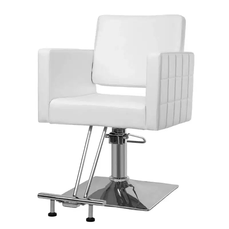 Sedia da Salone per Parrucchiere Karl Home Nera Resistente Idraulica con Seduta Larga