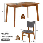 Set da pranzo rustico Merax a 6 pezzi con sedie e panca imbottite