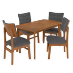 Set da pranzo rustico Merax a 6 pezzi con sedie e panca imbottite