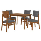 Set da pranzo rustico Merax a 6 pezzi con sedie e panca imbottite