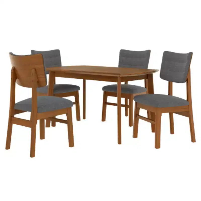 Set da pranzo rustico Merax a 6 pezzi con sedie e panca imbottite
