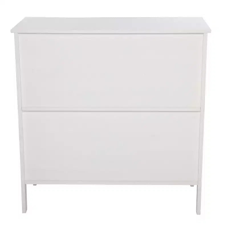 Karl Home Mobile Contenitore Autoportante con Anta Trasparente per Cucina Sala da Pranzo Bianco