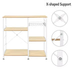 Karl Home Scaffale da Panettiere a 3 Livelli, Carrello da Cucina, Supporto per Forno a Microonde