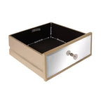 Comodini Karl Home con 2 cassetti in MDF dorato, 49,99 cm L