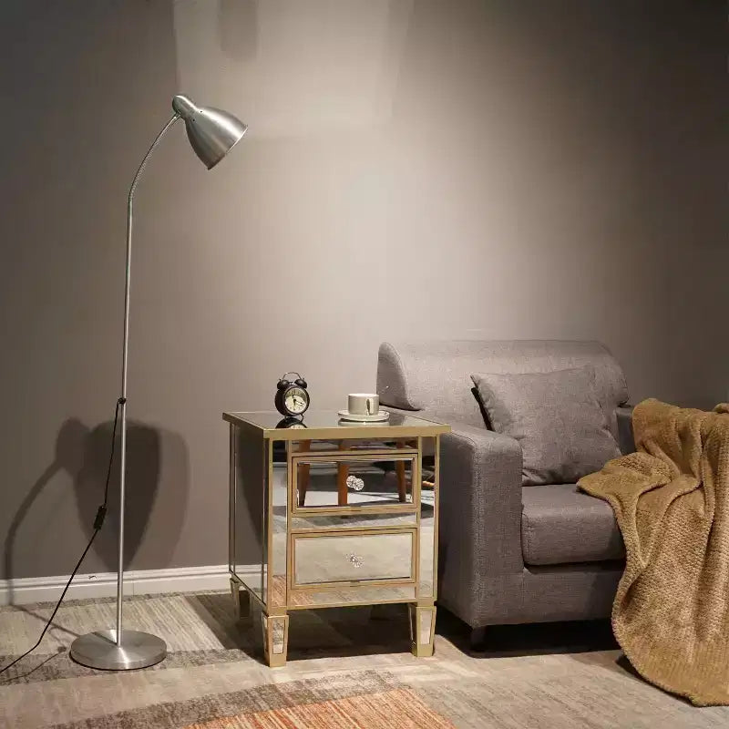 Comodini Karl Home con 2 cassetti in MDF dorato, 49,99 cm L