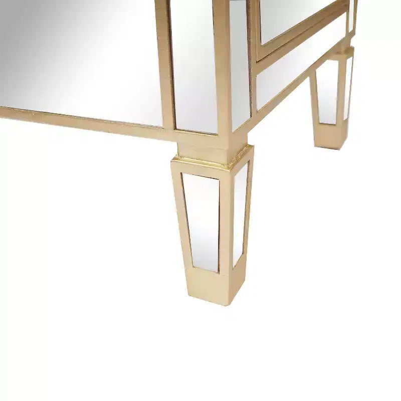 Comodini Karl Home con 2 cassetti in MDF dorato, 49,99 cm L