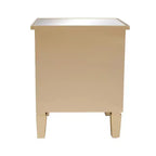 Comodini Karl Home con 2 cassetti in MDF dorato, 49,99 cm L