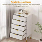 Comodino a 5 cassetti, cassettiera da armadio, armadietto organizer, organizer per vestiti, comodino piccolo