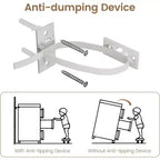 GustoWave Comò a 4 cassetti per camera da letto, cassettiere in legno stile rustico da 59 pollici con ante scorrevoli a fienile e cassetti grandi