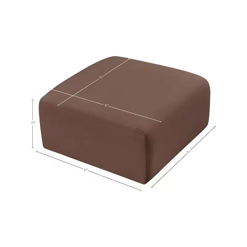 Meridian Furniture, Pouf Arc in pelle vegana
