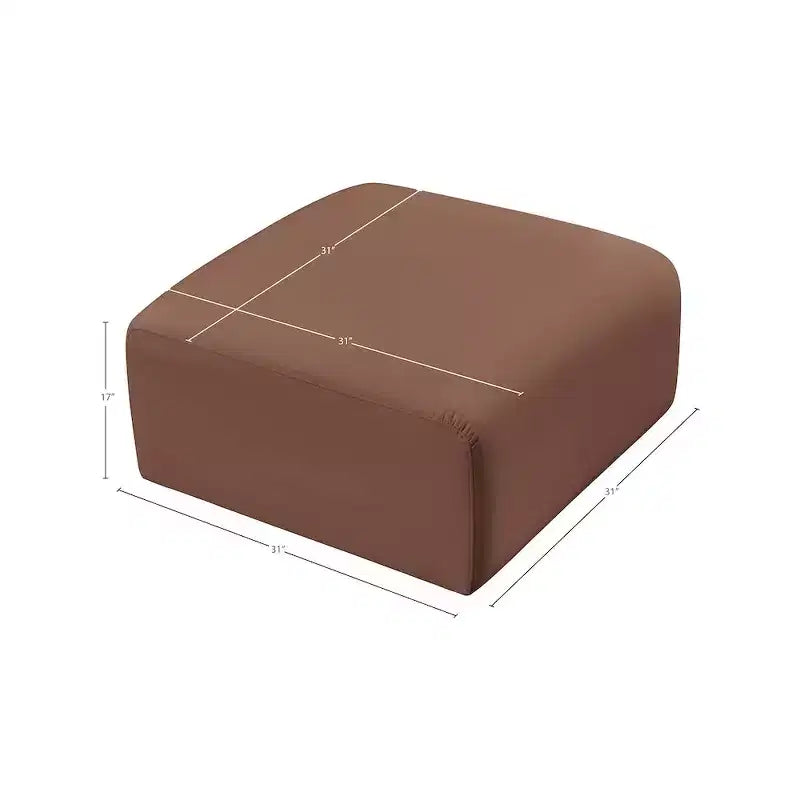 Meridian Furniture, Pouf Arc in pelle vegana