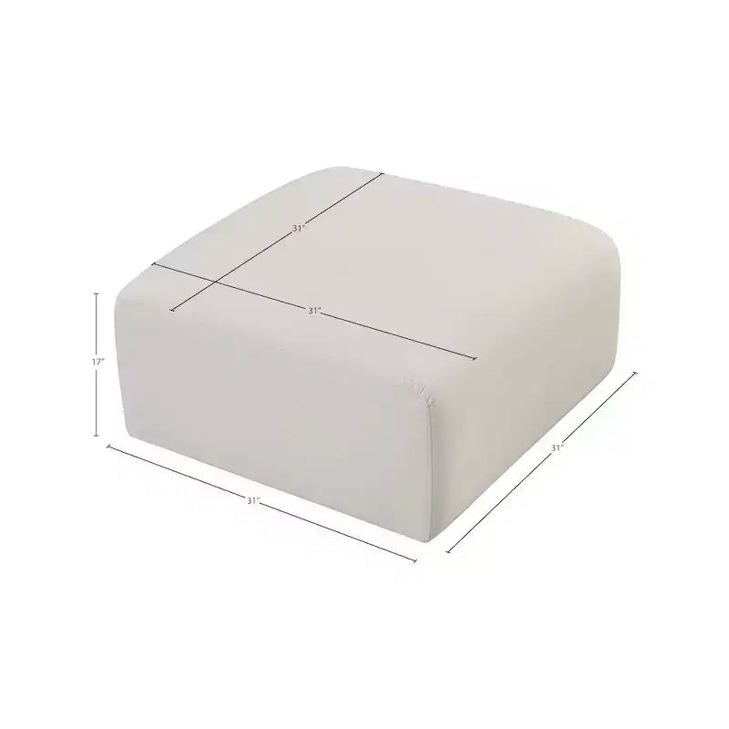 Meridian Furniture, Pouf Arc in pelle vegana