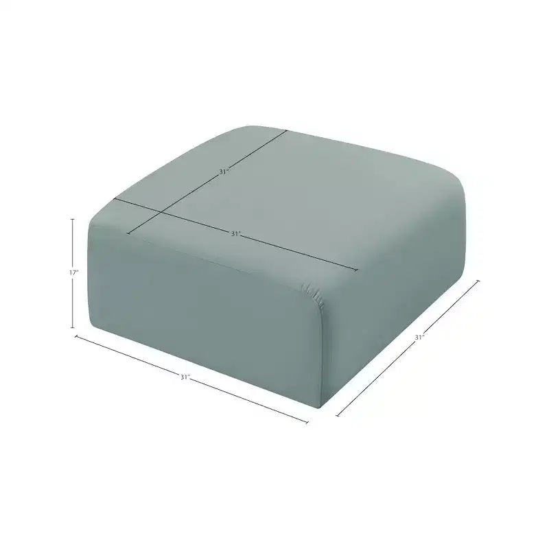 Meridian Furniture, Pouf Arc in pelle vegana