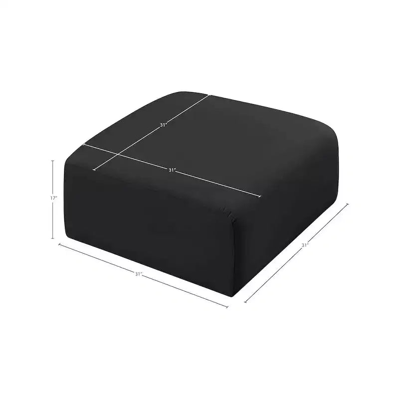 Meridian Furniture, Pouf Arc in pelle vegana