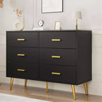 Zstar Bedroom wooden dressing table, chest of drawers with metal handles