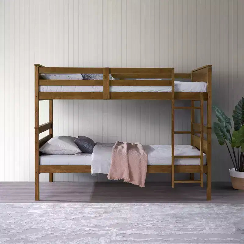 Home Design Exeter Letto a castello standard in legno massiccio, due letti singoli convertibili