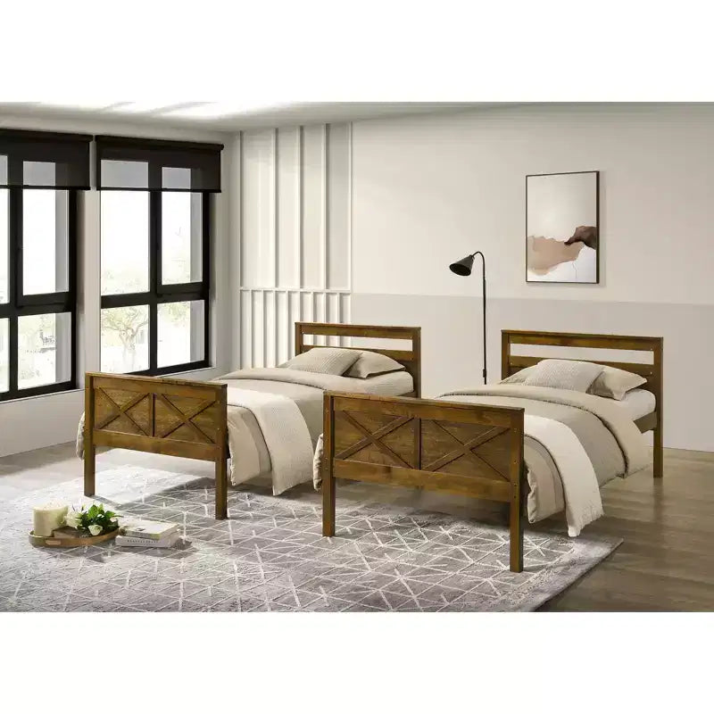 Home Design Exeter Letto a castello standard in legno massiccio, due letti singoli convertibili