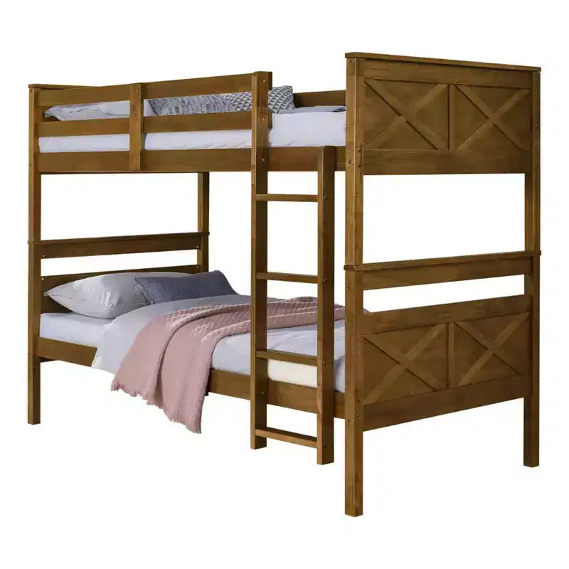 Home Design Exeter Letto a castello standard in legno massiccio, due letti singoli convertibili