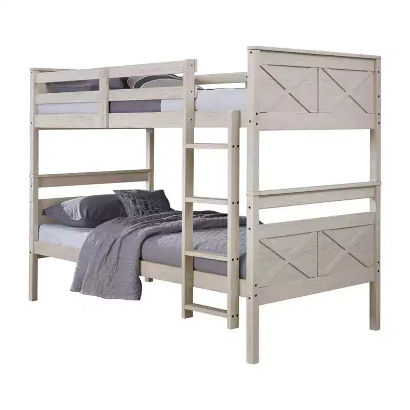 Home Design Exeter Letto a castello standard in legno massiccio, due letti singoli convertibili