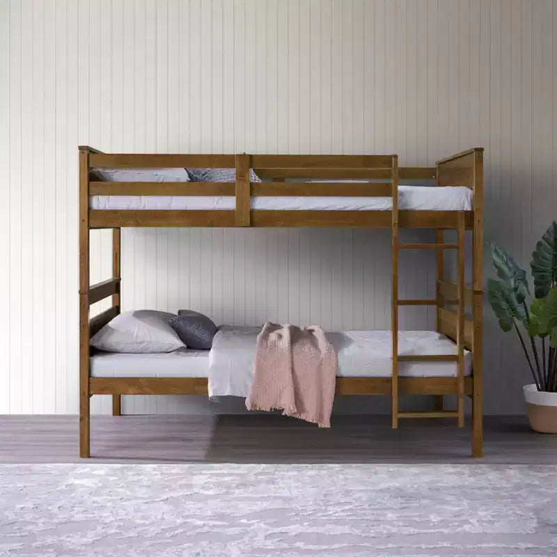 Home Design Exeter Letto a castello standard in legno massiccio, due letti singoli convertibili