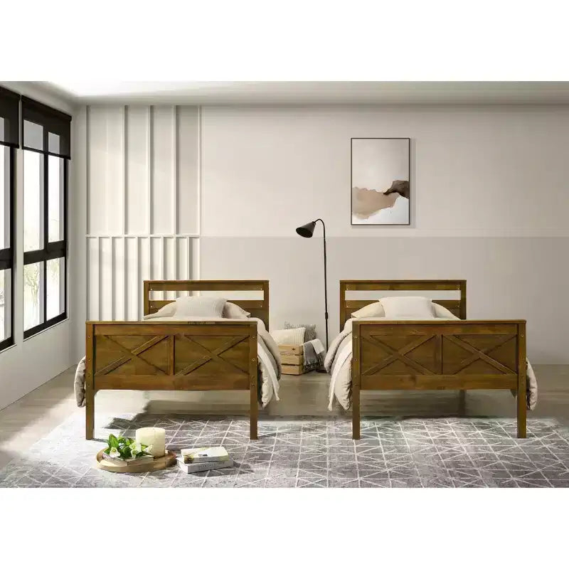 Home Design Exeter Letto a castello standard in legno massiccio, due letti singoli convertibili