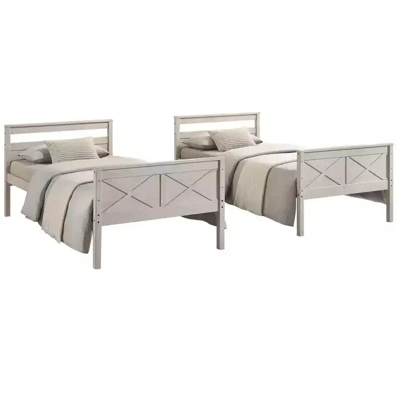 Home Design Exeter Letto a castello standard in legno massiccio, due letti singoli convertibili