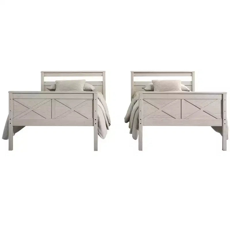 Home Design Exeter Letto a castello standard in legno massiccio, due letti singoli convertibili