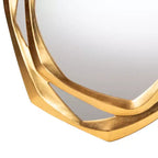 Specchio da parete decorativo Baxton Studio Halen Antique Goldleaf