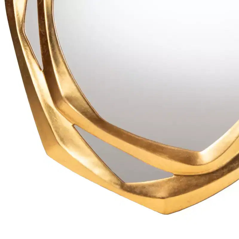Specchio da parete decorativo Baxton Studio Halen Antique Goldleaf