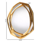 Specchio da parete decorativo Baxton Studio Halen Antique Goldleaf