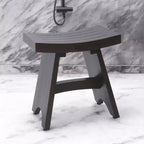 HomeRoots 18 Panchetto Doccia Rettangolare in Teak Marrone Scuro