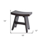 HomeRoots 18 Panchetto Doccia Rettangolare in Teak Marrone Scuro