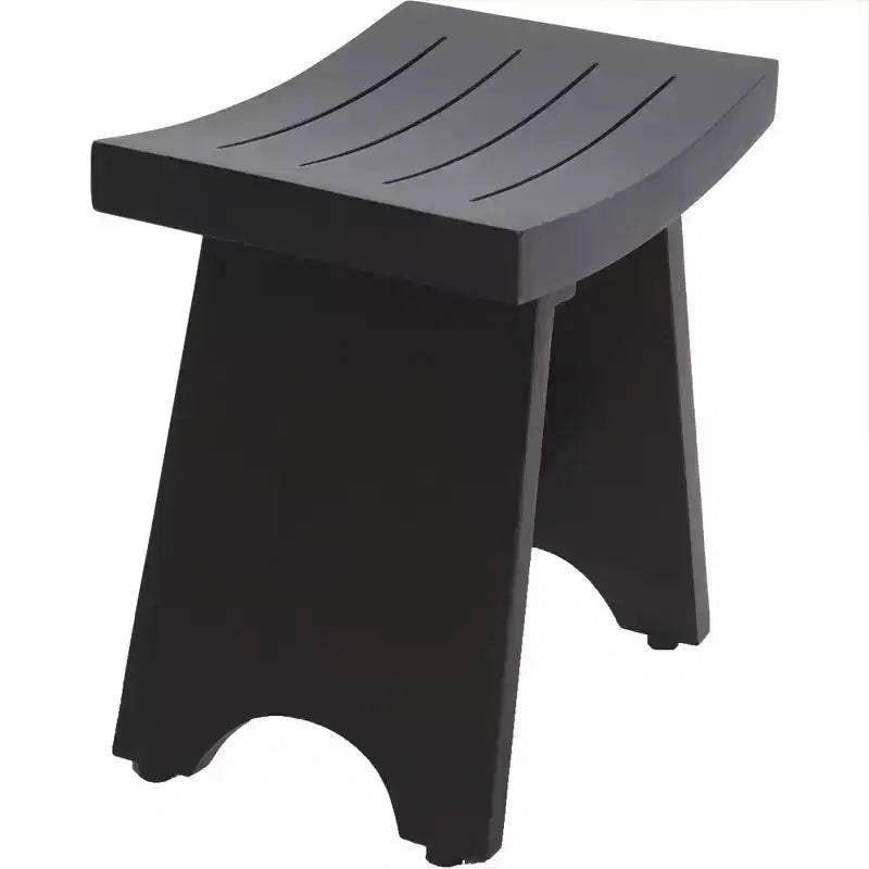 HomeRoots 18 Panchetto Doccia Rettangolare in Teak Marrone Scuro